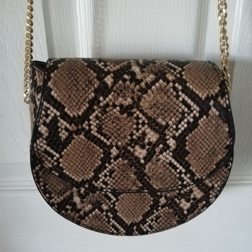 Women crossbody bag snake skin print